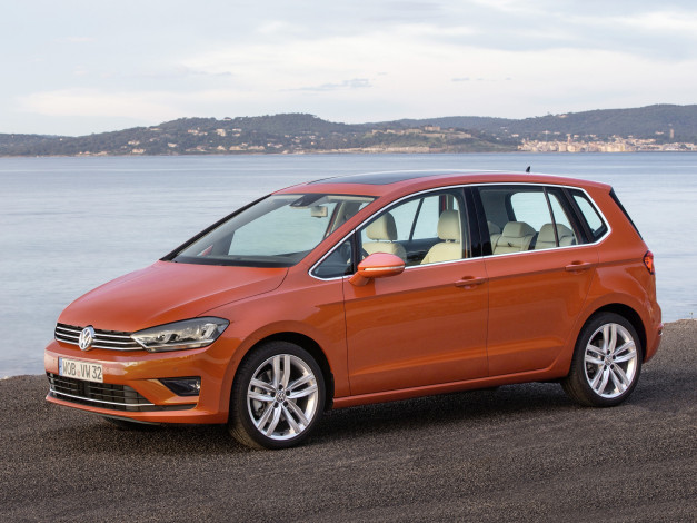 Обои картинки фото автомобили, volkswagen, sportsvan, golf, 2014г, tsi