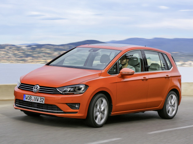 Обои картинки фото автомобили, volkswagen, sportsvan, golf, 2014г, tsi