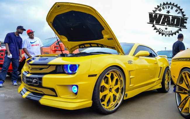 Обои картинки фото автомобили, выставки и уличные фото, camaro