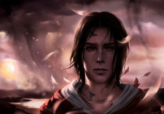 Обои картинки фото аниме, naruto, лицо, парень, madara, глаза, трещины, uchiha, tachi