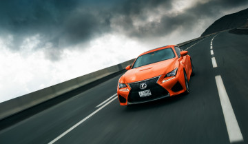 Картинка автомобили lexus дорога orange rcf небо скорость