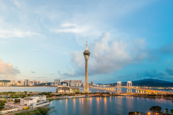 Картинка macau+tower города макао+ китай мост вышка