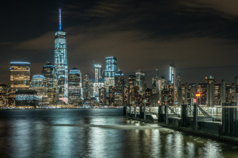 Картинка manhattan города нью-йорк+ сша небоскребы залив