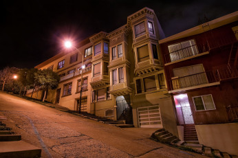 Картинка san+francisco города сан-франциско+ сша улица склон дома