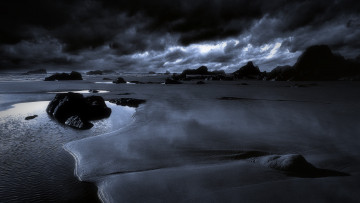 Картинка природа побережье ночь море