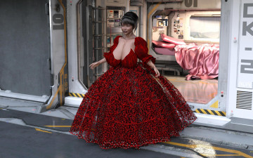 Картинка 3д+графика люди+ people девушка взгляд фон