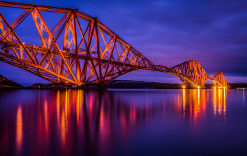 Картинка города -+мосты ночь мост огни