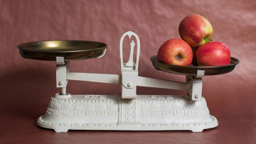 Картинка еда Яблоки весы