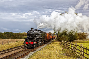 Картинка техника паровозы состав локомотив