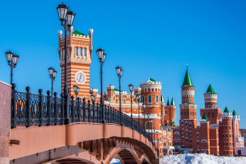 Картинка города -+мосты город фонарь мост дом здание