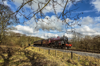 Картинка техника паровозы локомотив состав