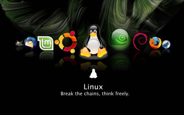 Картинка компьютеры linux логотип фон