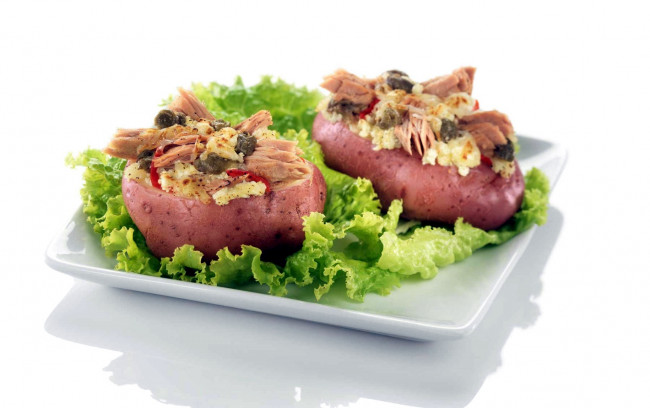 Обои картинки фото еда, картофель, фаршированный, клубни