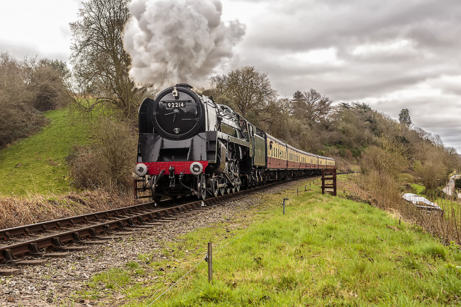 Обои картинки фото техника, паровозы, локомотив, состав