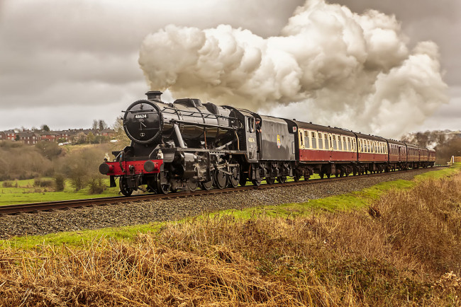 Обои картинки фото техника, паровозы, локомотив, состав