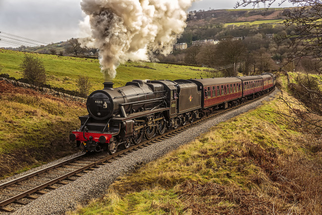 Обои картинки фото техника, паровозы, локомотив, состав