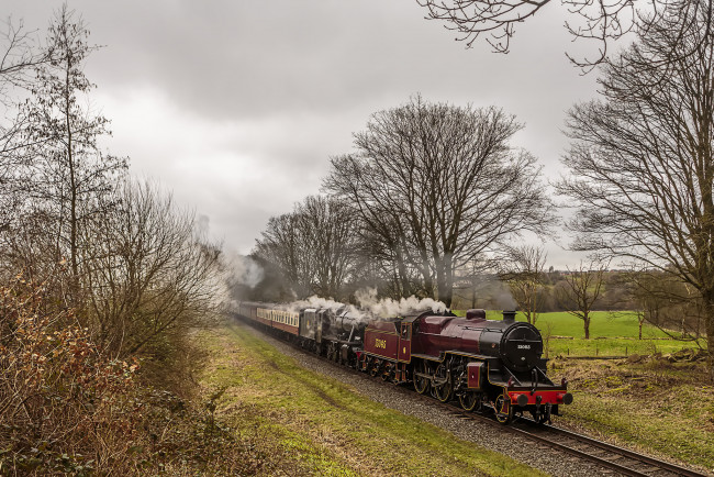 Обои картинки фото техника, паровозы, локомотив, состав