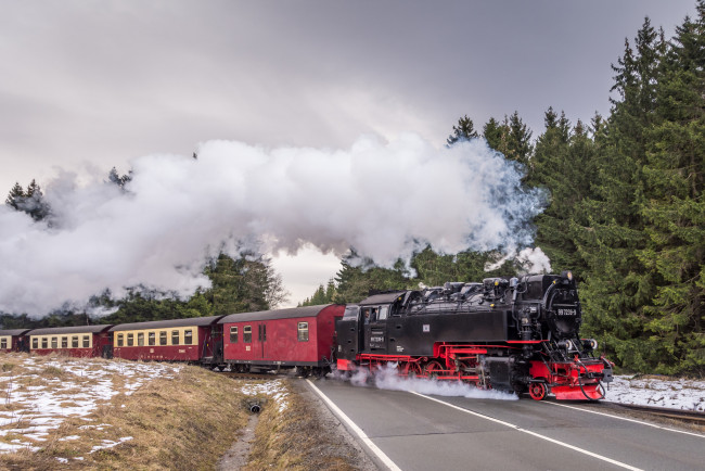 Обои картинки фото техника, паровозы, локомотив, состав