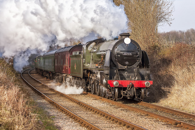 Обои картинки фото техника, паровозы, локомотив, состав