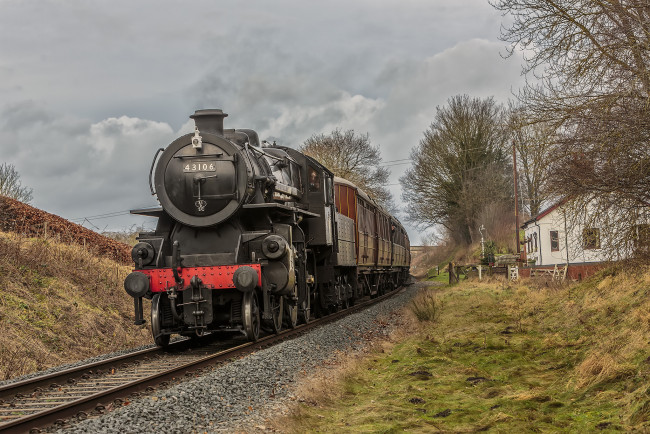 Обои картинки фото техника, паровозы, локомотив, состав