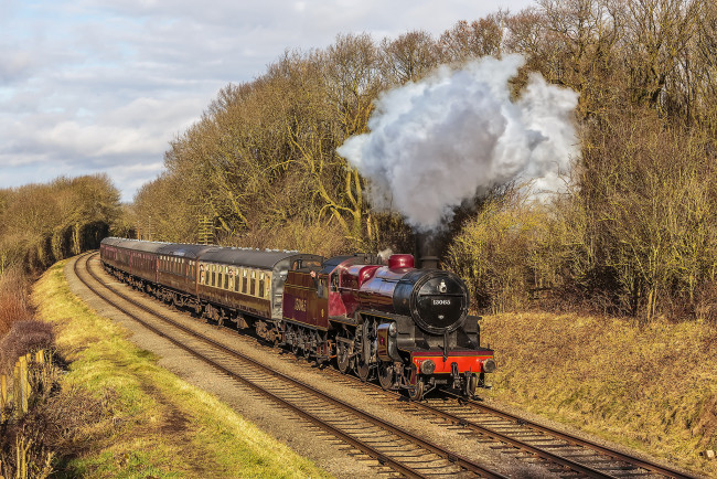 Обои картинки фото техника, паровозы, локомотив, состав