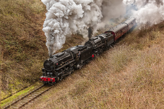 Обои картинки фото техника, паровозы, состав, локомотив