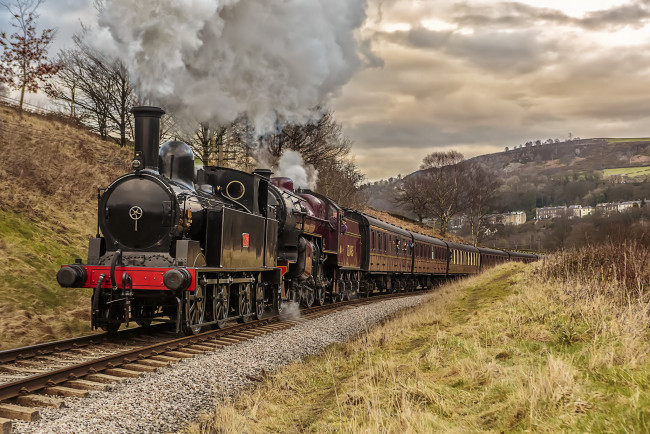 Обои картинки фото техника, паровозы, состав, локомотив