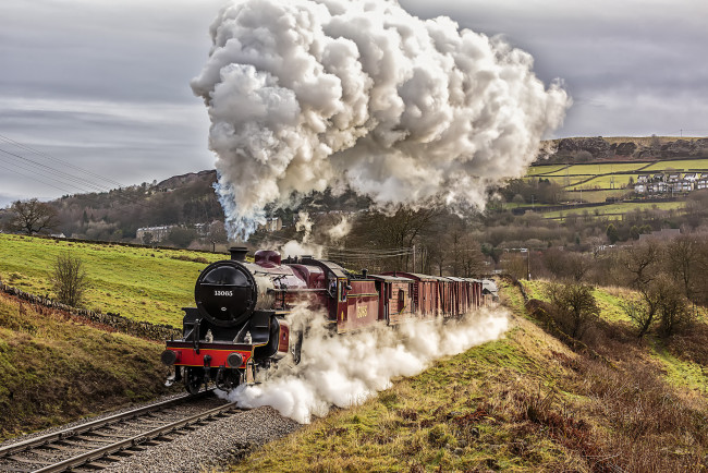 Обои картинки фото техника, паровозы, состав, локомотив