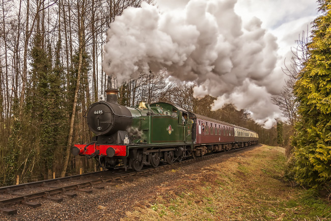 Обои картинки фото техника, паровозы, состав, локомотив