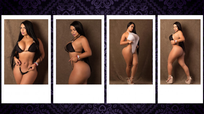 Обои картинки фото девушки, andreina arenas, коллаж