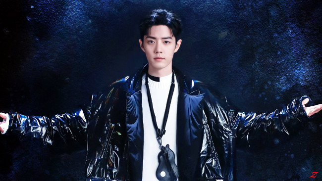 Обои картинки фото мужчины, xiao zhan, актер, куртка, жест