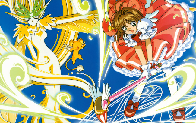 Обои картинки фото аниме, card captor sakura, сакура, собирательница, карт