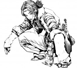 Картинка рисованное люди девушка поза