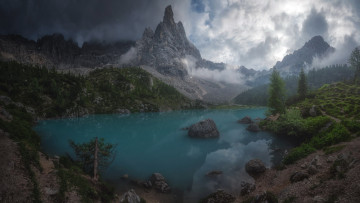 Картинка sorapis+lake italy природа реки озера sorapis lake