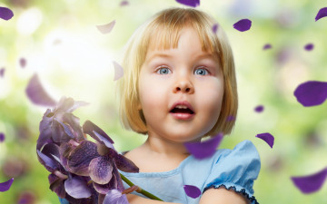 Картинка разное люди девочка цветы