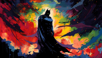 Картинка рисованное комиксы batman нейросети