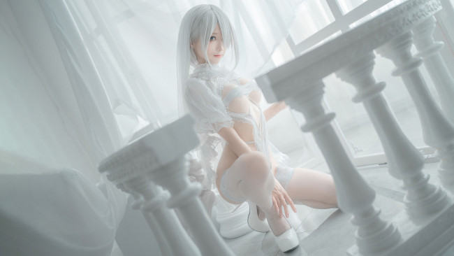 Обои картинки фото девушки, - креатив,  косплей, cosplay, азиатка, stupid, momo