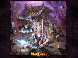 обоя видео игры, world of warcraft, персонажи, оружие