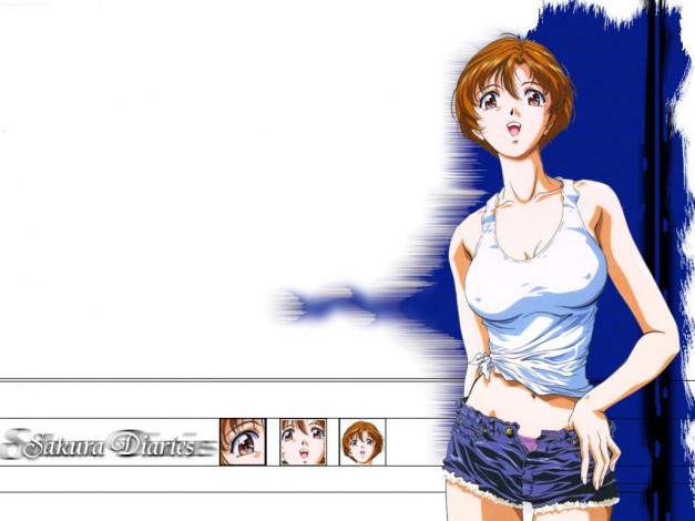 Обои картинки фото аниме, sakura, diaries, девушка, глаза, волосы