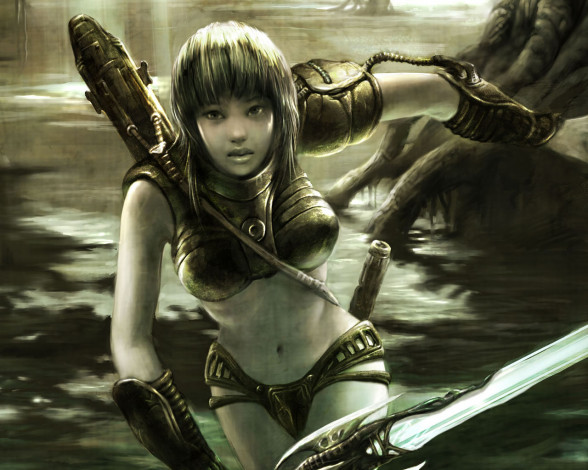 Обои картинки фото фэнтези, девушки