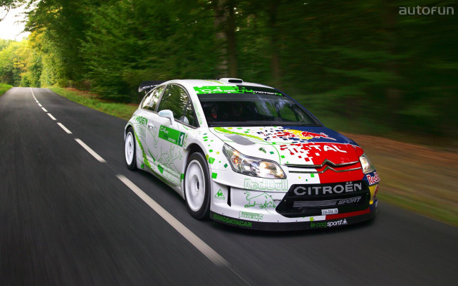 Обои картинки фото citroen, c4, wrc, hymotion, автомобили