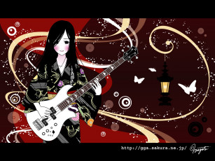 Картинка аниме guitar girls addiction
