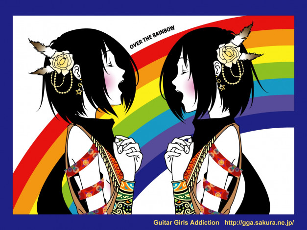 Обои картинки фото аниме, guitar, girls, addiction