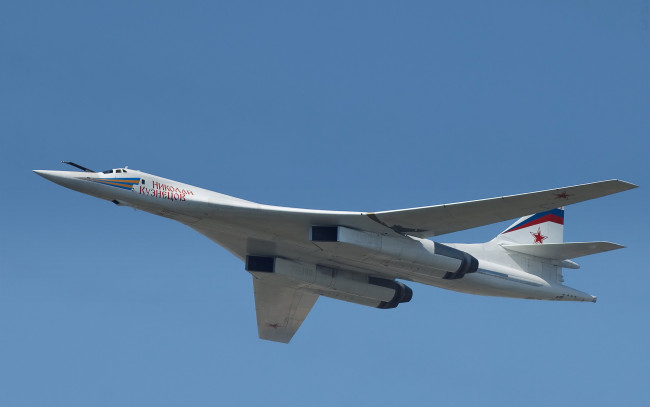 Обои картинки фото стратегический, бомбардировщик, ту, 160, белый, лебедь, авиация, боевые, самолёты