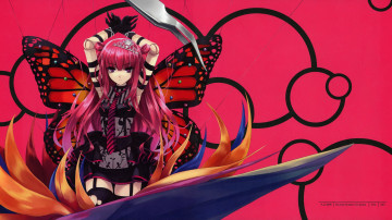 обоя аниме, beatmania, крылья, девушка