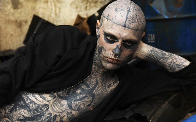 Обои картинки фото rick, genest, мужчины, rico, the, zombie, тату, boy