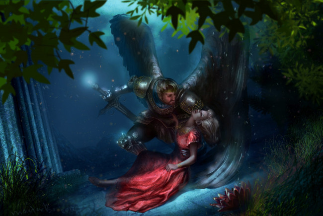 Обои картинки фото bogdan, maistrenko, фэнтези, ангелы, ангел, девушка