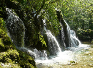 Картинка франция франш конте cascades des tufs природа водопады каскад волопад