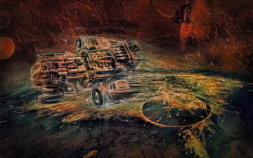 Картинка фэнтези космические корабли звездолеты станции аппарат