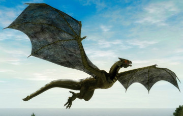 Картинка 3д графика creatures существа крылья хвост лапы дракон